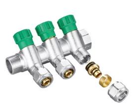 중국 1/4'Brass 정원 Hose Manifold DIN 259 BS2779 플라스틱 손잡이 판매용