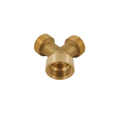 China 1/2''x1/2''x1/2'' M/M/F Brass Body Y Shape thread Pipe Fitting for sale