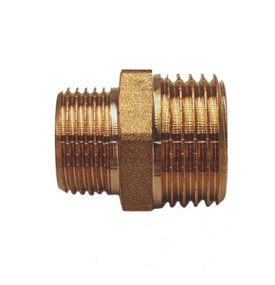 China Brass Color Reducing Male X Male Thread Pipe Fitting for sale