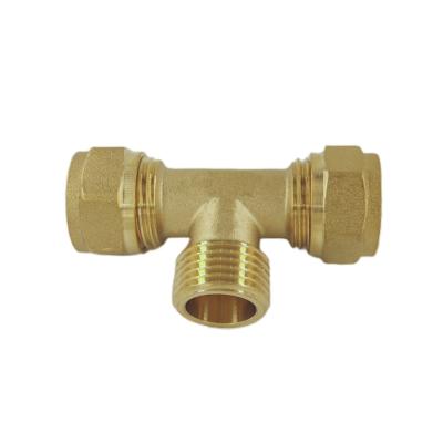 China Industriefunctie 16 mm compressie-Tee-fittings voor temperatuurbereik van -20°C tot 120°C Te koop