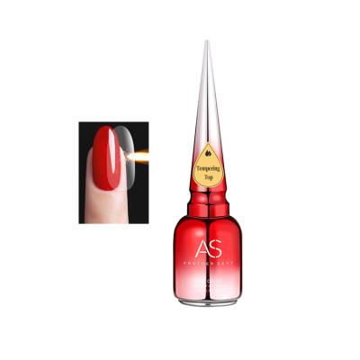 China 15ml Professional Super Clear Shine Clear Gel Nail Polish Top Coat Soak Off UV Gel No Top Coat Gel for sale