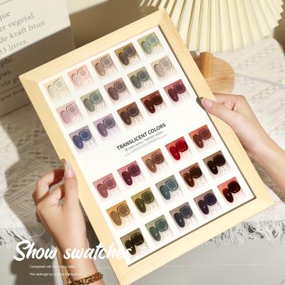 China Professional Nail Art Beauty AS 30 Color Semi Clear Nail Gel Polish Private Label Salon for sale