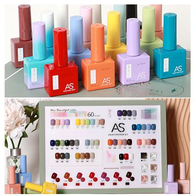 China Nail Art Beauty AS 60 Colors Nail Gel Gift Box UV Gel Polish Custom Logo for sale