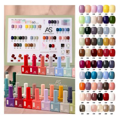 China AS 60 Colors Nail Gel Polish Gift Box Set Collection OEM LOGO Private Label AS 60 for sale