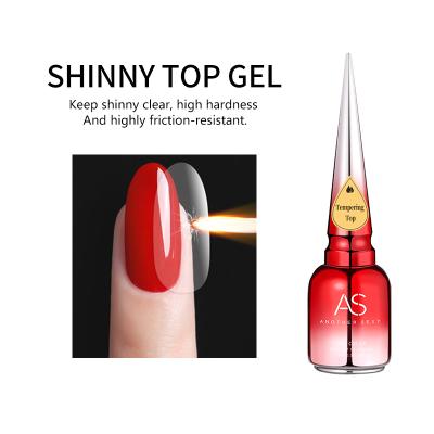 China Tempered AS Shinny Top Tempered Coat Nail Gel OEM Private Label for sale