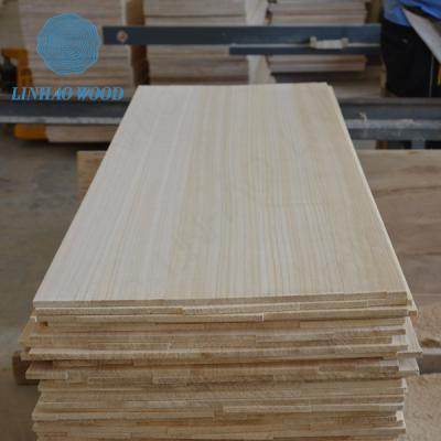 China paulownia wood veneer board and paulownia solid wood panel with factory price treated paulownia timber wood for sale