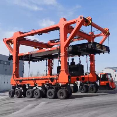 Cina 60T Straddle Carrier Container Handling Car Energy Storage Tanks Carrier Material Handling in vendita