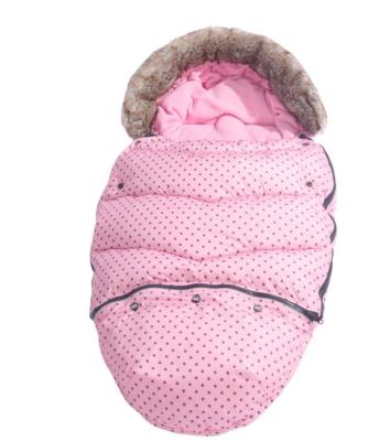 China Winter 2021Amazon Baby Nest Footmuff Kids Outdoor Zipper Waterproof Antibacterial Wrap Baby Sleeping Bag Rock Sleeper for sale