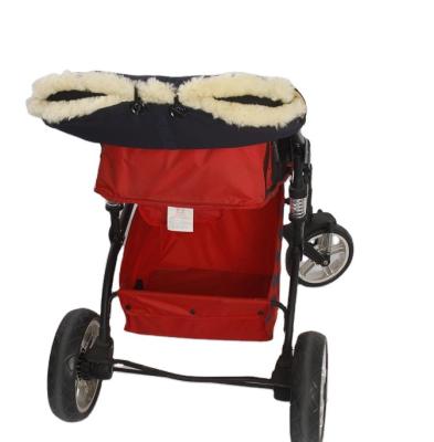 China China Factory Factory Stroller Accessories Sheepskin Winter Pram HandMuff Eco-friendly Warm Windproof Lamb Wool Muff For Parents for sale