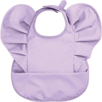 China Whosale OEKO-TEX 100 Viable Newborn Waterproof PU Coating Baby Bib for sale