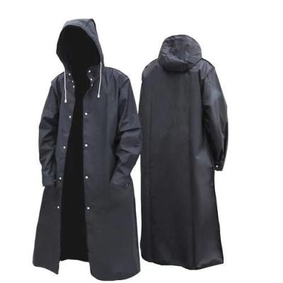 China Long Waterproof Windproof Rain Coat Waterproof And Windproof Jacket Customized PU Coating for sale