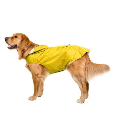 China Dog Raincoat Double Layer Durable Pet Raincoat Windproof Raincoat For All Seasons PU Dog Pet Raincoat for sale