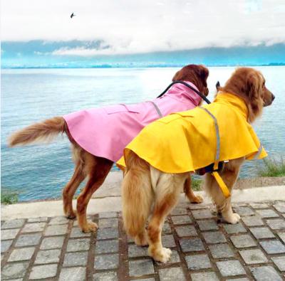 China 2022 Hot Sale Raincoat Viable All Size Pet Raincoat For All Seasons Waterproof PU Pet Clothes Dog Raincoat for sale