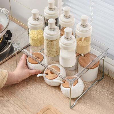 China Kitchen Bathroom Durable Multi-Use Storage Rack Shelf Countertop Foldable Clear Organizer For Home for sale