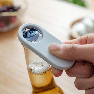 China Sustainable White Stainless Steel Fridge Magnetic Easy Storage Bottle Can Classic Beer Opener For Kitchen for sale