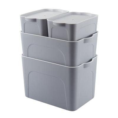 China High Quality Stackable Colorful Home Office Multi-Use Viable Handle Plastic Storage Box With Lid for sale