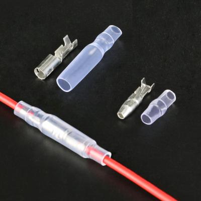 China 4.0 Bullet Male And Female Connector Terminal With Sheath Car Wire Butt Connector Cold Pressed Plug-in Terminal Terminals for sale