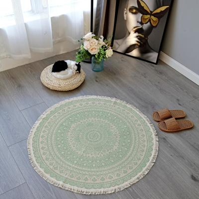 China Boho SIPEIEN Boho Blanket Mandala Bedroom Circle National Wind With Fringe Printed Blankets And Carpets Soft Round Floor For Living Room Home for sale