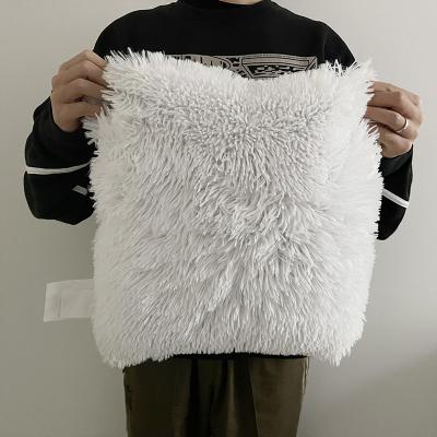 China SIPEIEN Soft Plush Faux Fur Cushion Cover Decorative Throw Blanket Soft SIPEIEN Cushion Case For Sofa Bed for sale