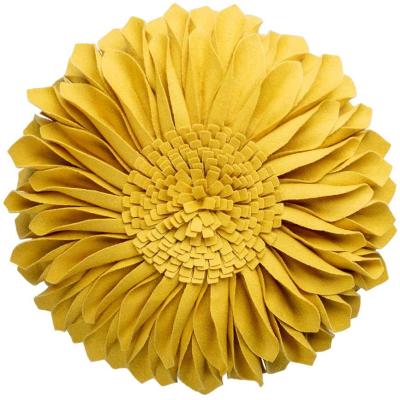 China Beautiful SIPEIEN 3D Flower Handmade Sunflower Cushion Cover Decorative Throw Blanket for Home for sale