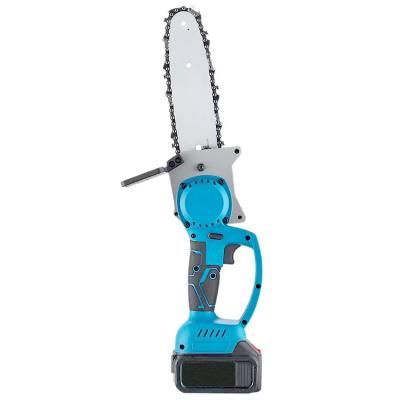 China Small and light cost-effective 20v 4ah lithium battery anti-skid blue cordless chainsaw for garden for sale