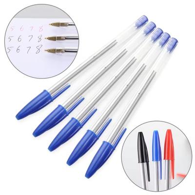 China Office & School Pen Promotional Best Custom Logo Simple Ball-Point Pen Very Cheap Plastic Stick High Visibility Marketing Tool for sale