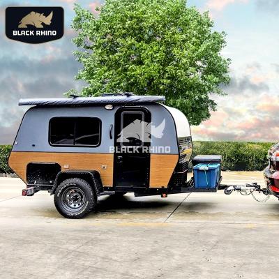 China New Design Factory Price RV Light Travel Camper Off Road Camping Caravan Travel Trailer for sale