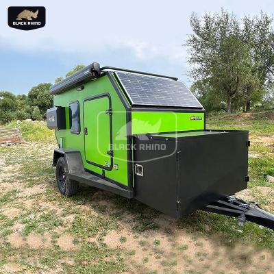 China Lightweight Fast Delivery Camper Trailer RV Caravan Retro Compact Camper Trailer With Good Hard Landability for sale