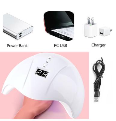 China For commercial & Home Use 36W Gel Nail Lamp UV Dryer For Nail 30s/60/99s Art Equipment ND002 Polish Quick Dry Portable Smart Timing USB Gel Lamp Led Nail Lamp for sale