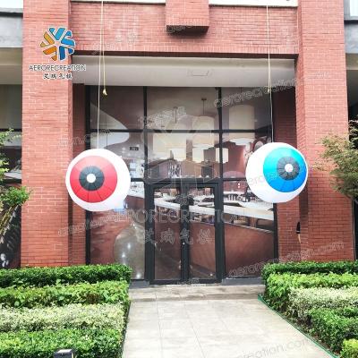 China 2021 Hot Sales Event Hanging Outdoor Inflatable Halloween Decoration Eyes Ball Balloon For Advertising Event for sale