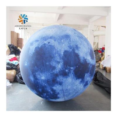 China Event Decorative Inflatable Moon Sit On Solar System Ground Planets Inflatable Balloon Planet New For Sale for sale