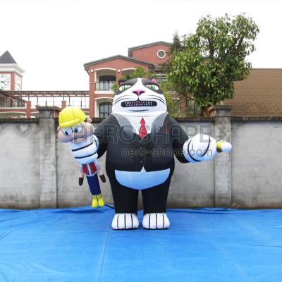 China Inflatable Walking Costume Cartoon Walking Event Customized Cute Pig And Cat Interactive Inflatable Costume for sale