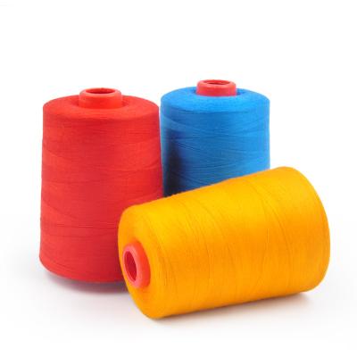 China In Lager Polyesterfäden Hilos De Coser Feste Farbe gefärbt Spuniert 100% Polyestergarn 40/2 Polyester Nähfaden zu verkaufen