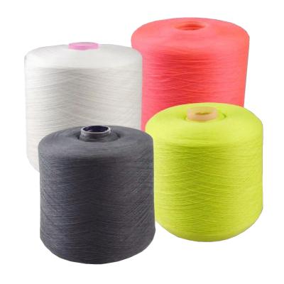 China 40/2S Raw White Polyester Yarn Crochet Manufacturers Spinning 100% Pure Polyester Yarn for sale