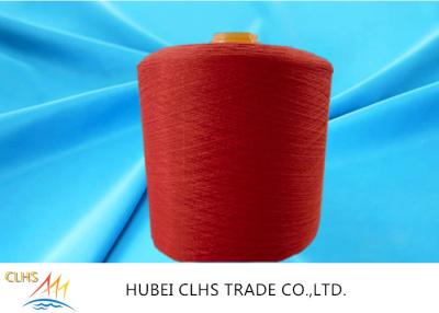 China High Tenacity 100% Dyed Polyester Yarn Low Shrinkage Red For Sewing Thread for sale