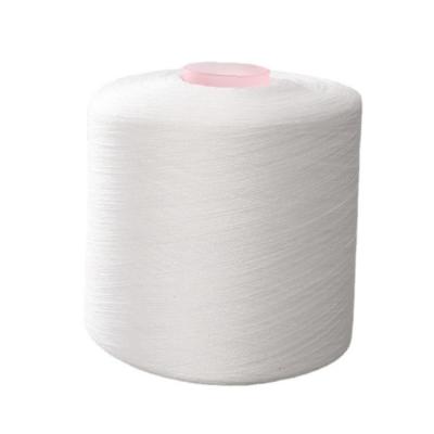 China Raw White 402 502 20s Polyester Spun Yarn For Sewing Thread / 100% Spun Polyester Yarn for sale