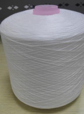 China 20/2 20/3 Raw White 100% Polyester Spun Yarn For Sewing Jeans for sale