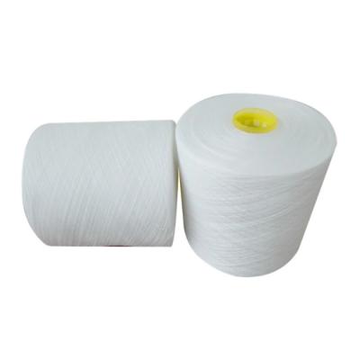 China Raw White Semi Dull Polyester Spun Yarn  42/2 for sale