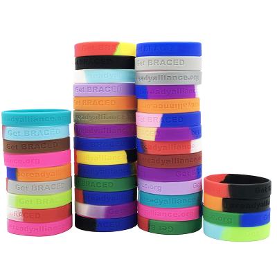 China Festival Wholesale 12mm Silicone Wristbands Custom Silicone Wristband Debossed China for sale