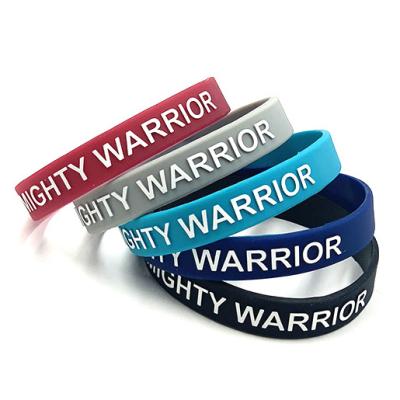 China Embossed Festival Customized Silicone Wristband Professional Printed 12mm Custom Wristband Silicone Wristband for sale