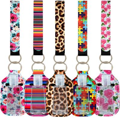 China 2021 Eco Friendly Sanitizer Holder Hand Spray Bottle Holder Neoprene Key Chain For Other Gifts And Crafts for sale