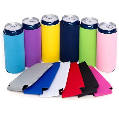 China Sublimation Waterproof Skinny Blank Coozies Slim Neoprene Can Coolers Coozies 12oz Coozies For Slim Boxes for sale