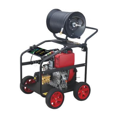 China 250bar Gasoline Pressure Washer Jetting Machine Critical Cleaning Machine / Residue Free Drain Cleaner Machine for sale