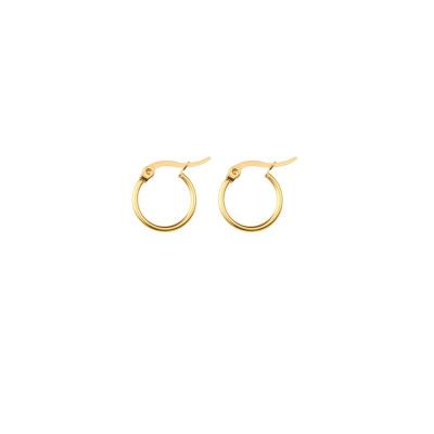 China Trendy Fashion Gold Stainless Steel304 Small Or Big Circle Earring Color For Women for sale