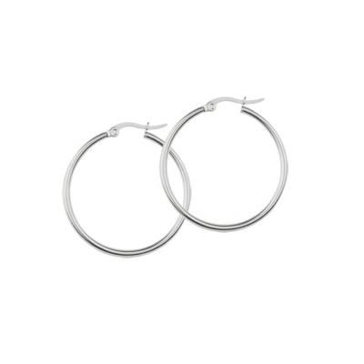 China Trendy Fashion Silver Stainless Steel304 Small Or Big Circle Earring Color For Women Or Girl for sale