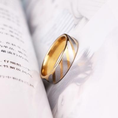 China FASHIONABLE Finger Jewelry Luxury Gold and Silver Color Plated Twill Stainless Steel Women Men Rings for sale