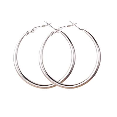 China TRENDY Fashion Jewelry Gold and Silver Color Plated 50mm Hoop Earrings For Women for sale