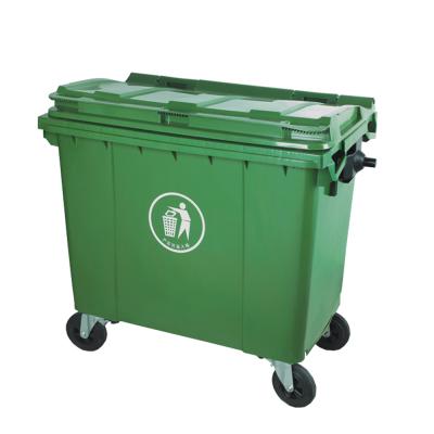 China Viable best price outdoor industrial plastic trash can 660 liter waste bin for sale