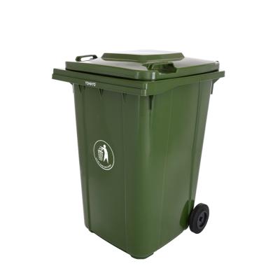 China Durable Large Size Outdoor 360 Liters Recycle Plastic Garbage Bin Trash Bin Manufacturer for sale