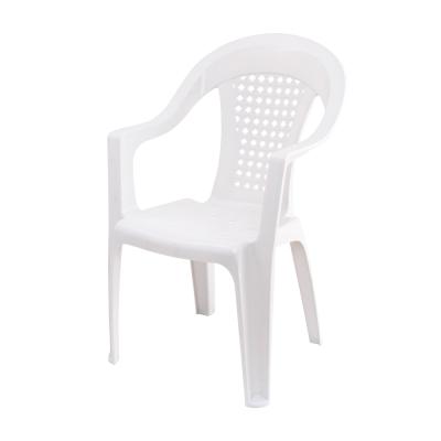 China Cheap Outdoor Stacking White Plastic Garden Chair Bistros Restaurant Chair for sale